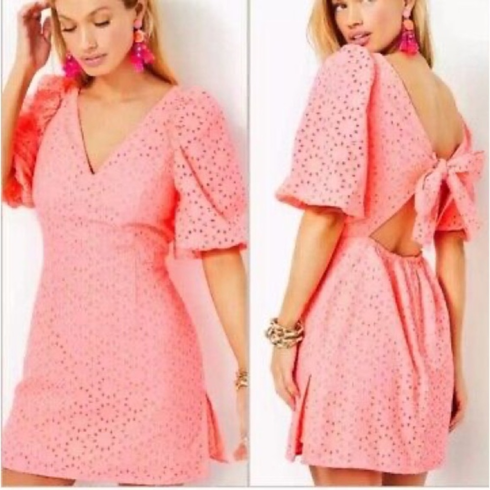 Lilly Pulitzer coral Eyelet Dress/romper
